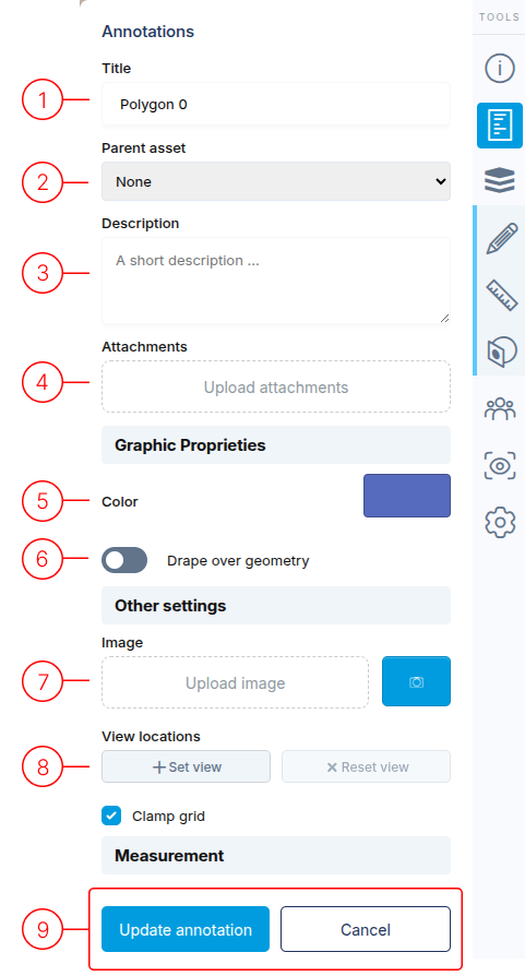 Draw Polygon Side Menu