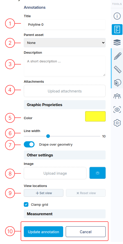 Draw Polyline Side Menu