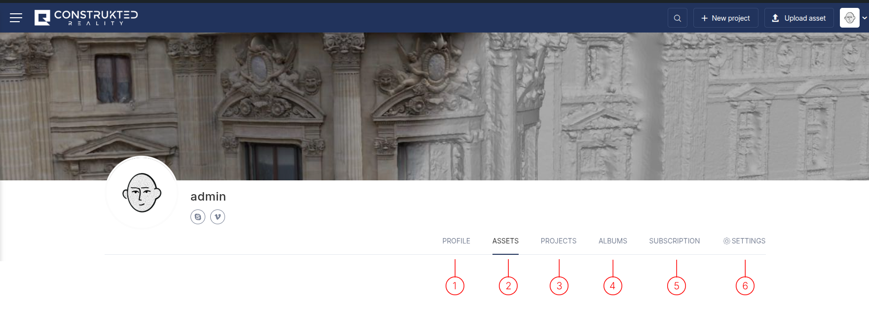 User Profile Menu
